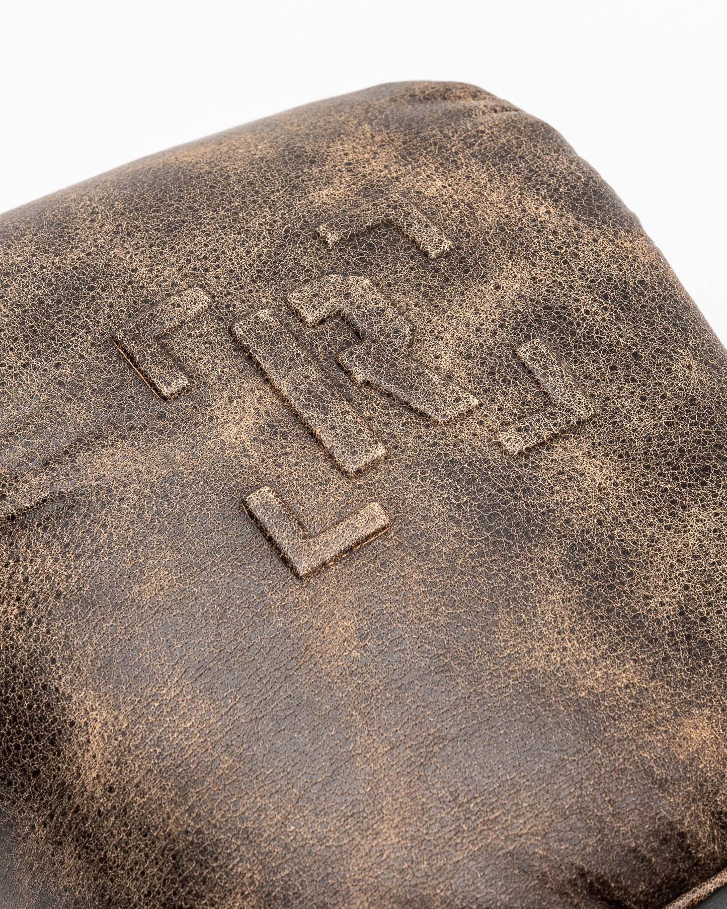Premium RMBL Leather Gloves Brown Embossed